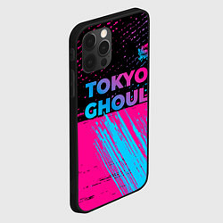 Чехол для iPhone 12 Pro Max Tokyo Ghoul - neon gradient: символ сверху, цвет: 3D-черный — фото 2