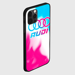 Чехол для iPhone 12 Pro Max Audi neon gradient style, цвет: 3D-черный — фото 2