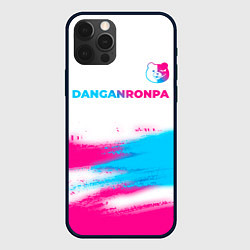 Чехол для iPhone 12 Pro Max Danganronpa neon gradient style: символ сверху, цвет: 3D-черный