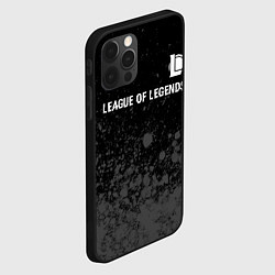 Чехол для iPhone 12 Pro Max League of Legends glitch на темном фоне: символ св, цвет: 3D-черный — фото 2