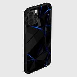Чехол для iPhone 12 Pro Max Black blue style, цвет: 3D-черный — фото 2