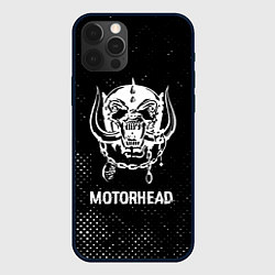 Чехол для iPhone 12 Pro Max Motorhead glitch на темном фоне, цвет: 3D-черный