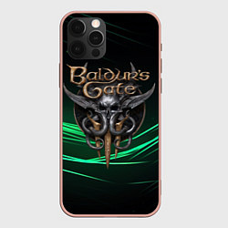 Чехол для iPhone 12 Pro Max Baldurs Gate 3 dark green, цвет: 3D-светло-розовый