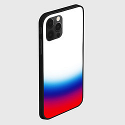 Чехол для iPhone 12 Pro Max Флаг России градиент, цвет: 3D-черный — фото 2