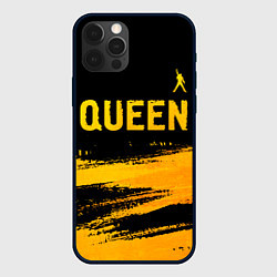 Чехол для iPhone 12 Pro Max Queen - gold gradient: символ сверху, цвет: 3D-черный