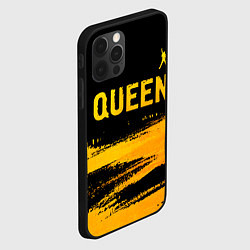 Чехол для iPhone 12 Pro Max Queen - gold gradient: символ сверху, цвет: 3D-черный — фото 2