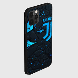 Чехол для iPhone 12 Pro Max Juventus abstract blue logo, цвет: 3D-черный — фото 2