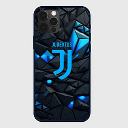 Чехол для iPhone 12 Pro Max Blue logo Juventus, цвет: 3D-черный