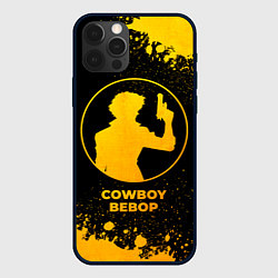 Чехол для iPhone 12 Pro Max Cowboy Bebop - gold gradient, цвет: 3D-черный