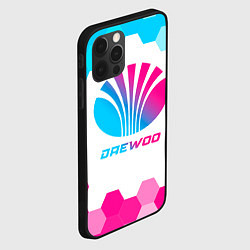 Чехол для iPhone 12 Pro Max Daewoo neon gradient style, цвет: 3D-черный — фото 2