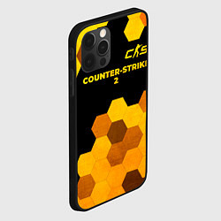 Чехол для iPhone 12 Pro Max Counter-Strike 2 - gold gradient: символ сверху, цвет: 3D-черный — фото 2