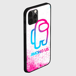 Чехол для iPhone 12 Pro Max Among Us neon gradient style, цвет: 3D-черный — фото 2