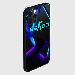 Чехол для iPhone 12 Pro Max CSGO neon geometry, цвет: 3D-черный — фото 2