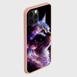 Чехол для iPhone 12 Pro Max Галактический кот, цвет: 3D-светло-розовый — фото 2
