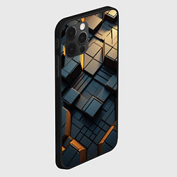 Чехол для iPhone 12 Pro Max Объемные кубы, цвет: 3D-черный — фото 2