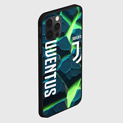 Чехол для iPhone 12 Pro Max Juventus green neon, цвет: 3D-черный — фото 2