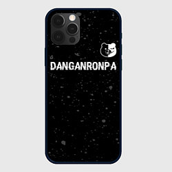 Чехол для iPhone 12 Pro Max Danganronpa glitch на темном фоне: символ сверху, цвет: 3D-черный