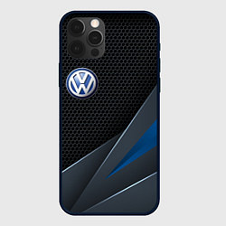 Чехол iPhone 12 Pro Max Фольцваген - синяя броня