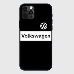 Чехол для iPhone 12 Pro Max Фольцваген - черный и белый, цвет: 3D-черный