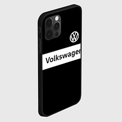 Чехол для iPhone 12 Pro Max Фольцваген - черный и белый, цвет: 3D-черный — фото 2