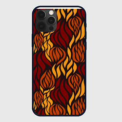 Чехол iPhone 12 Pro Max Hot Flames - паттерн