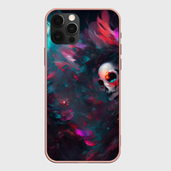 Чехол iPhone 12 Pro Max Череп - красочная фантазия - нейросеть