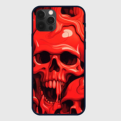 Чехол для iPhone 12 Pro Max Черепа красные, цвет: 3D-черный