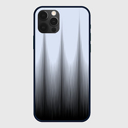 Чехол iPhone 12 Pro Max Черный полосатый градиент