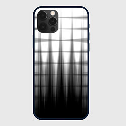 Чехол iPhone 12 Pro Max Черная градиентная клетка