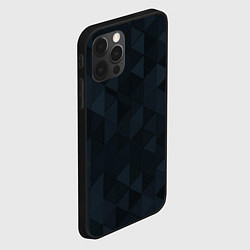 Чехол для iPhone 12 Pro Max Тёмно-синий треугольный, цвет: 3D-черный — фото 2