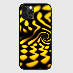 Чехол для iPhone 12 Pro Max Желтая футболка с воронкой, цвет: 3D-черный