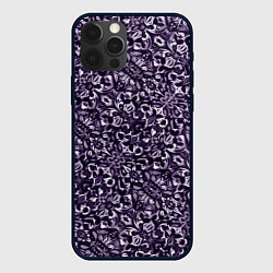 Чехол iPhone 12 Pro Max Фиолетовый паттерн узоры
