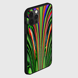 Чехол для iPhone 12 Pro Max Зеленые прожилки, цвет: 3D-черный — фото 2