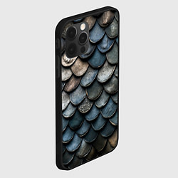 Чехол для iPhone 12 Pro Max Чешуя тёмного дракона, цвет: 3D-черный — фото 2