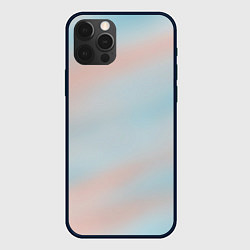 Чехол iPhone 12 Pro Max Нежно розовые и голубые размытия