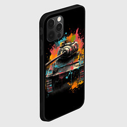 Чехол для iPhone 12 Pro Max Танк и краски, цвет: 3D-черный — фото 2