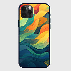 Чехол iPhone 12 Pro Max Красочная палитра в волнах