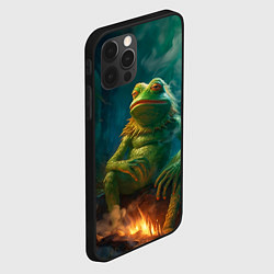 Чехол для iPhone 12 Pro Max Пепе у костра, цвет: 3D-черный — фото 2