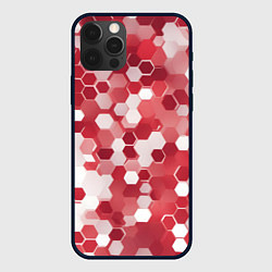 Чехол для iPhone 12 Pro Max Кибер Hexagon Красный, цвет: 3D-черный