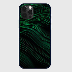 Чехол iPhone 12 Pro Max Dark green texture