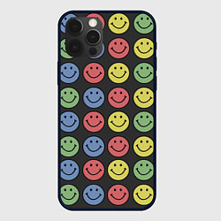 Чехол для iPhone 12 Pro Max Smiley, цвет: 3D-черный