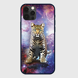 Чехол для iPhone 12 Pro Max Space leopard, цвет: 3D-черный