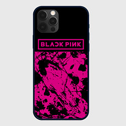 Чехол для iPhone 12 Pro Max Black pink - emblem - pattern - music, цвет: 3D-черный