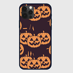 Чехол для iPhone 12 Pro Max Фонарь джек в грандж стиле halloween тыква cartoon, цвет: 3D-черный