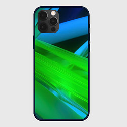 Чехол iPhone 12 Pro Max Blue green abstract