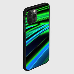 Чехол для iPhone 12 Pro Max Green geometry abstract, цвет: 3D-черный — фото 2