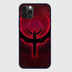 Чехол для iPhone 12 Pro Max Quake красный, цвет: 3D-черный