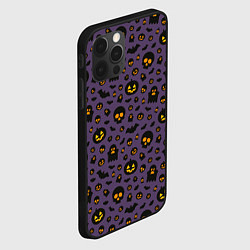 Чехол для iPhone 12 Pro Max Хэллоуин - узор, цвет: 3D-черный — фото 2