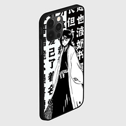 Чехол для iPhone 12 Pro Max Рукия и иероглифы - Блич, цвет: 3D-черный — фото 2