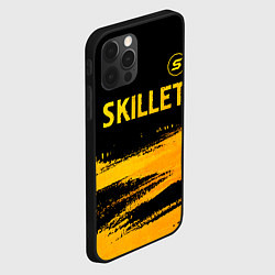 Чехол для iPhone 12 Pro Max Skillet - gold gradient: символ сверху, цвет: 3D-черный — фото 2